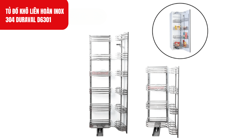 Sản phẩm dễ dàng tháo lắp và vệ sinh giúp người dùng tiết kiệm thời gian khi cần lau chùi hay sắp xếp lại các vật dụng trong bếp