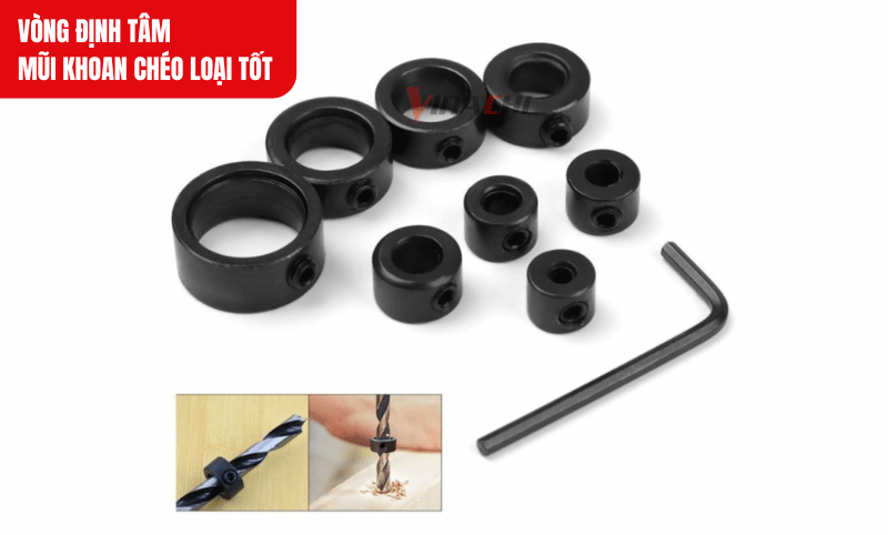  Sản phẩm đi kèm khóa lục giác dễ dàng lắp đặt, điều chỉnh độ sâu, siết chặt nhanh chóng rút  ngắn thời gian gia công