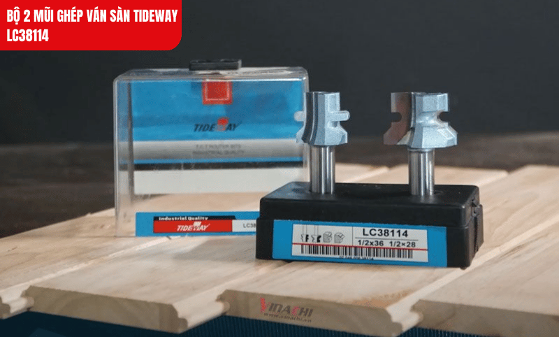 Bộ 2 mũi ghép ván sàn Tideway LC38114 với độ chính xác cao, tạo những mối ghép mộng hoàn hảo