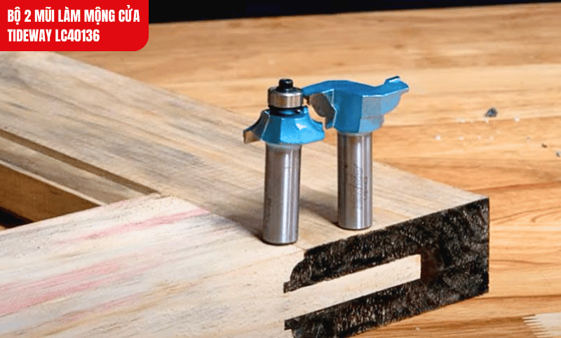 Bộ đôi mũi chuyên dụng cho cả công đoạn soi chỉ và làm mộng cửa gỗ