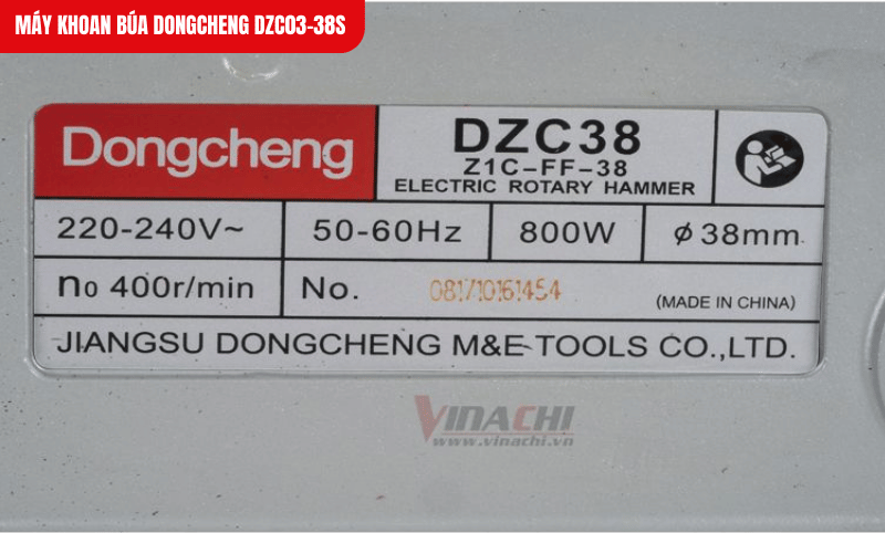 Máy khoan búa Dongcheng DZC03-38S - Công suất mạnh mẽ, thiết kế bền bỉ, hiệu suất ổn định!