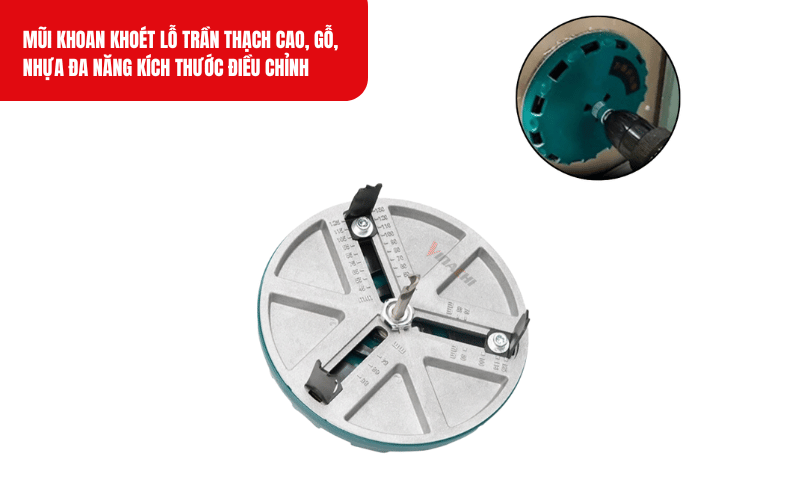 Cấu trúc 3 lưỡi cắt và răng thẳng đặc biệt giúp tạo ra các lỗ mịn, đồng đều, không gờ