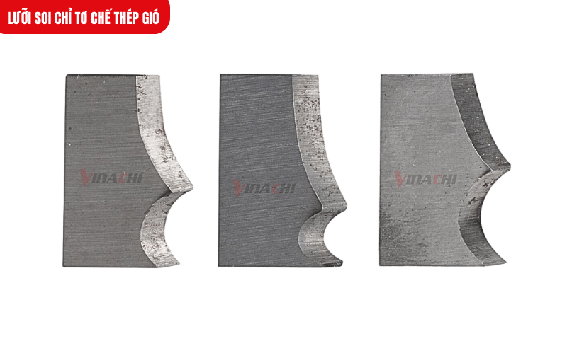 Lưỡi soi thép gió sắc bén, tạo đường chỉ tơ sắc nét trên các chi tiết gỗ
