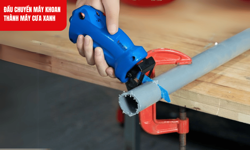 Nếu máy khoan yếu đặc biệt với máy khoan pin có dung lượng thấp, khả năng cắt sẽ kém hiệu quả