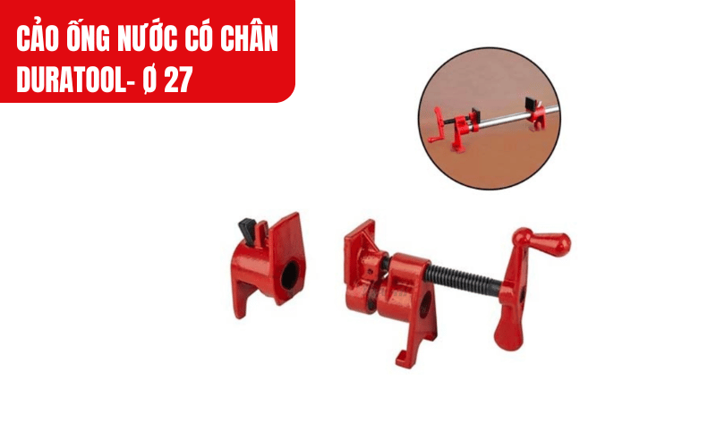 Cấu trúc của Cảo ống nước có chân Duratool được thiết kế khoa học với chân đế vững chắc