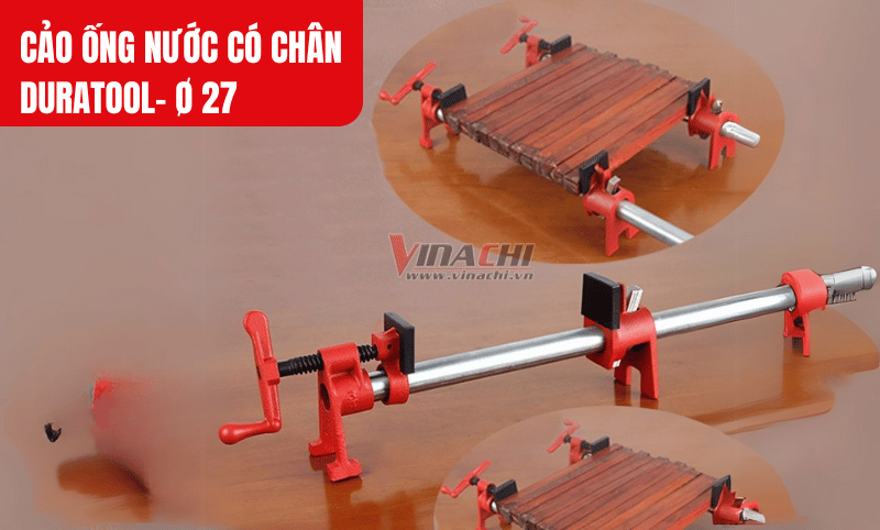 Cảo ống có chân Duratool - ø27 kích thước nhỏ gọn, giúp người thợ dễ dàng mang theo và di chuyển