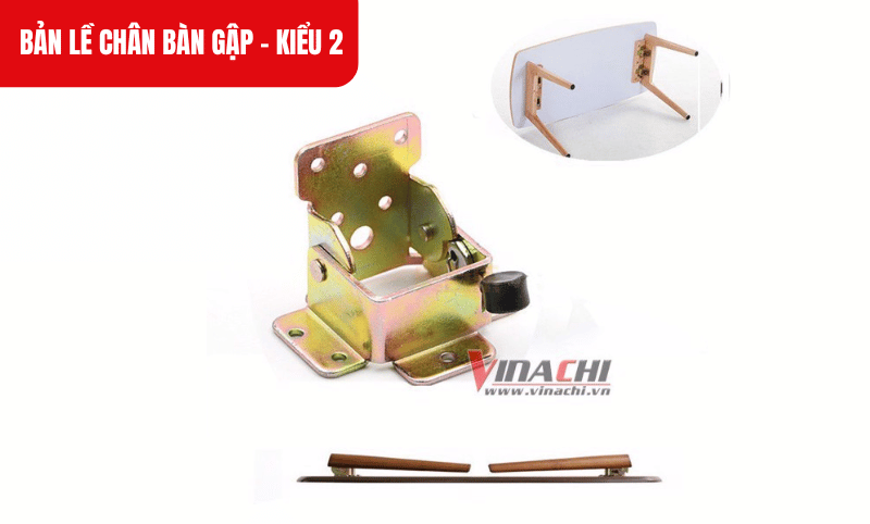 Xác định vị trí Bản lề chân bàn gập - kiểu 2 sao cho cân đối, đảm bảo chân bàn có thể gập mở linh hoạt