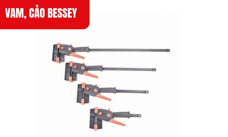 Vam, cảo Bessey được làm từ nhựa và thanh dẫn hướng thép mang độ bền cao