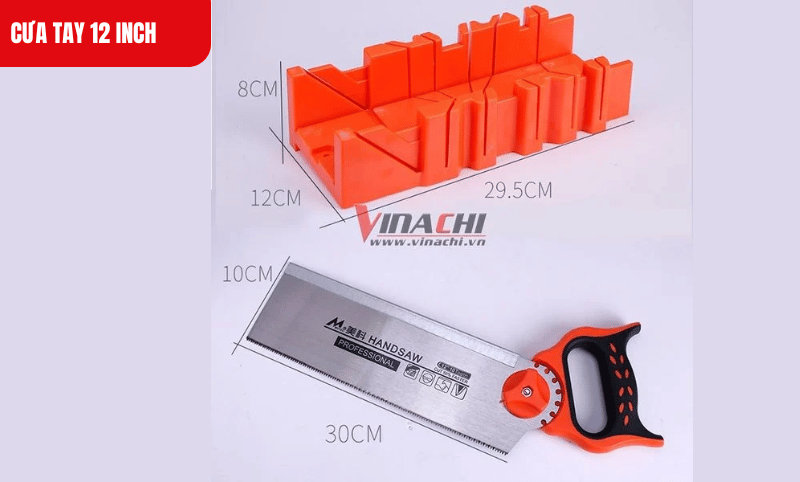 Kích thước chi tiết của sản phẩm Cưa tay 12 inch