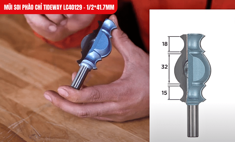 Lưỡi cắt làm từ hợp kim Đức cao cấp, sắc bén và bền bỉ qua nhiều lần sử dụng