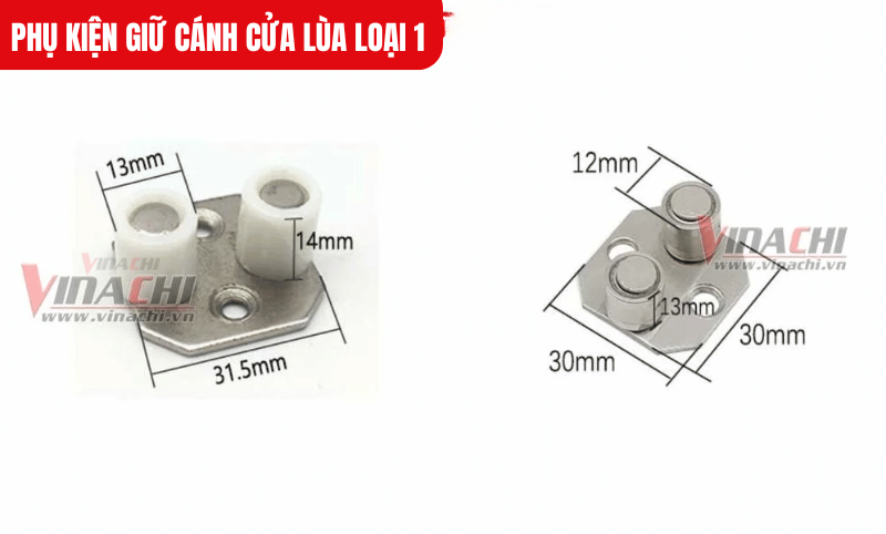 Phụ kiện giữ cánh cửa lùa loại 1 phiên bản 2 bánh