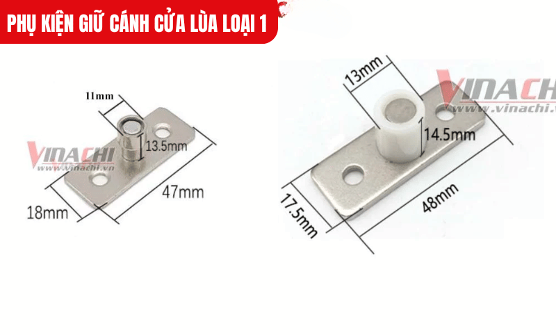 Phụ kiện giữ cánh cửa lùa loại 1 phiên bản 1 bánh