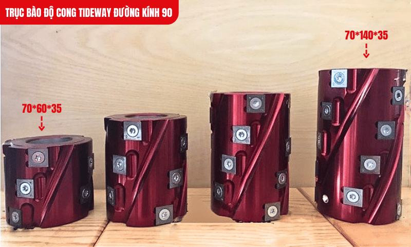Sản phẩm có 2 kích thước, đáp ứng nhu cầu gia công gỗ khác nhau
