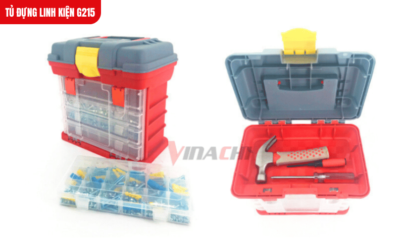Tủ gồm 5 tầng ngăn kéo tiện lợi, hỗ trợ phân loại linh kiện theo từng nhóm rõ ràng