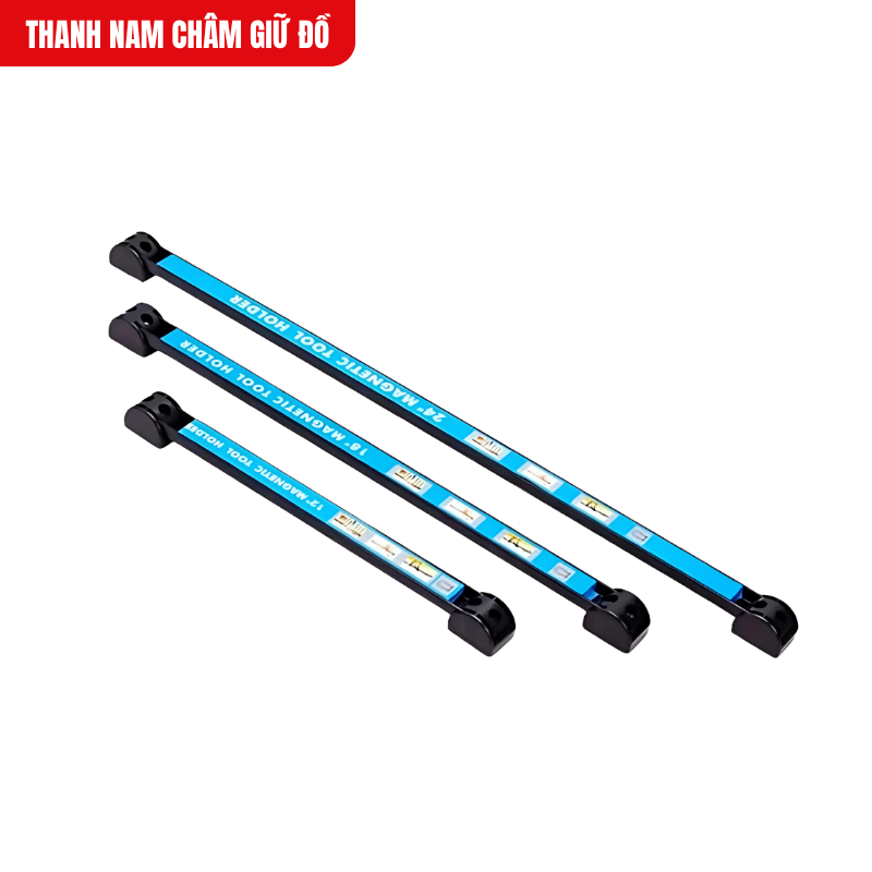 Thanh nam châm giữ đồ làm từ thép từ tính chịu lực 8-12kg, 3 kích thước linh hoạt, giúp sắp xếp dụng cụ gọn gàng.