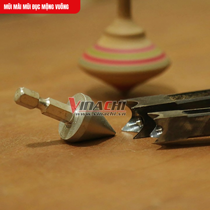 Mũi mài đục mộng vuông thép phủ cacbua 19,2mm, cốt lục giác 6mm chắc chắn, mài đục vuông chính xác, phù hợp đục dưới 19mm