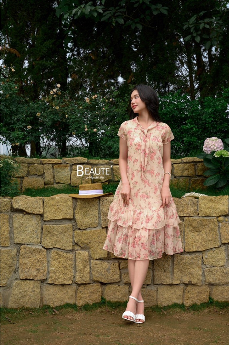 Váy hoa lụa chiffon Boo dress