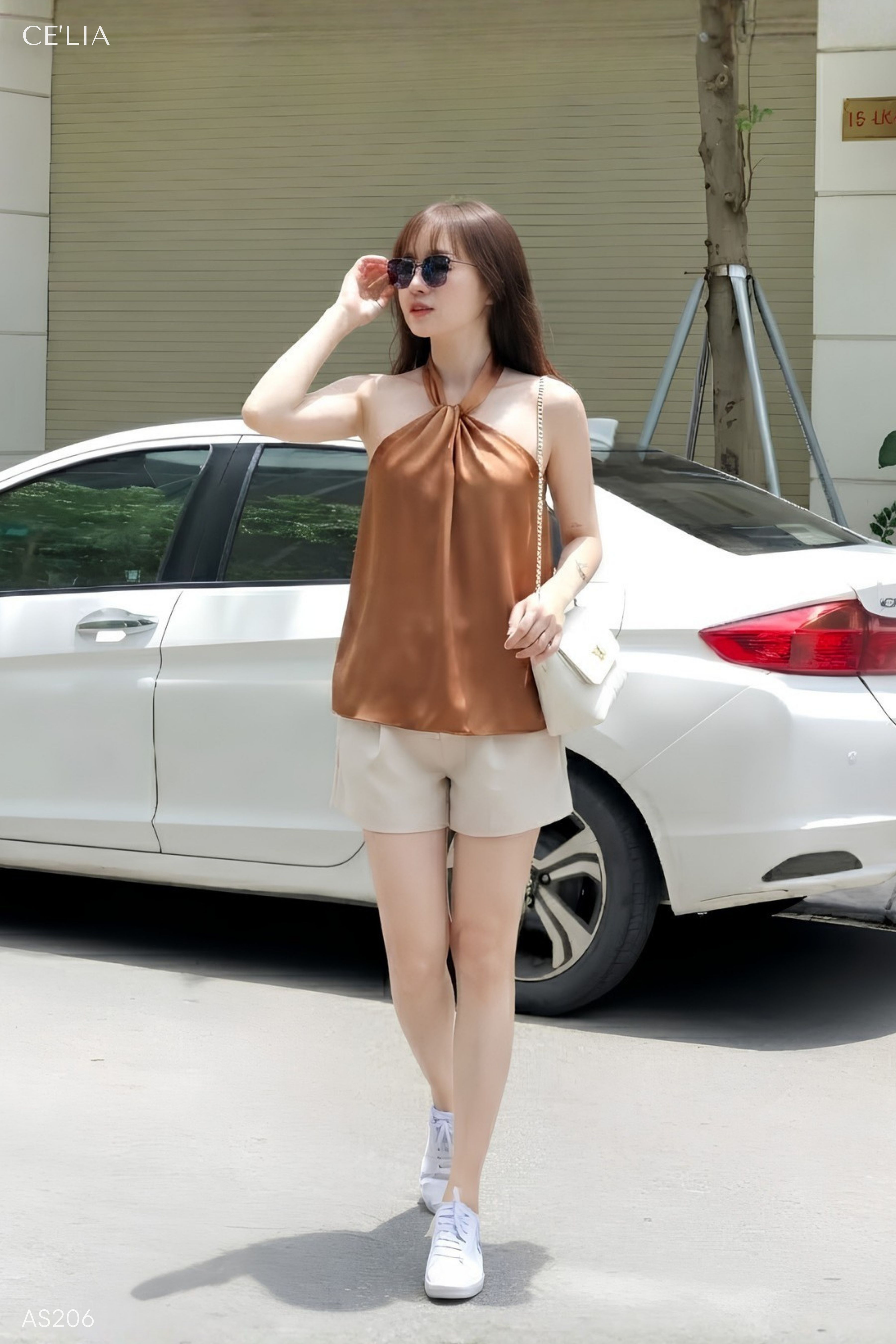ÁO LỤA XOẮN NGỰC