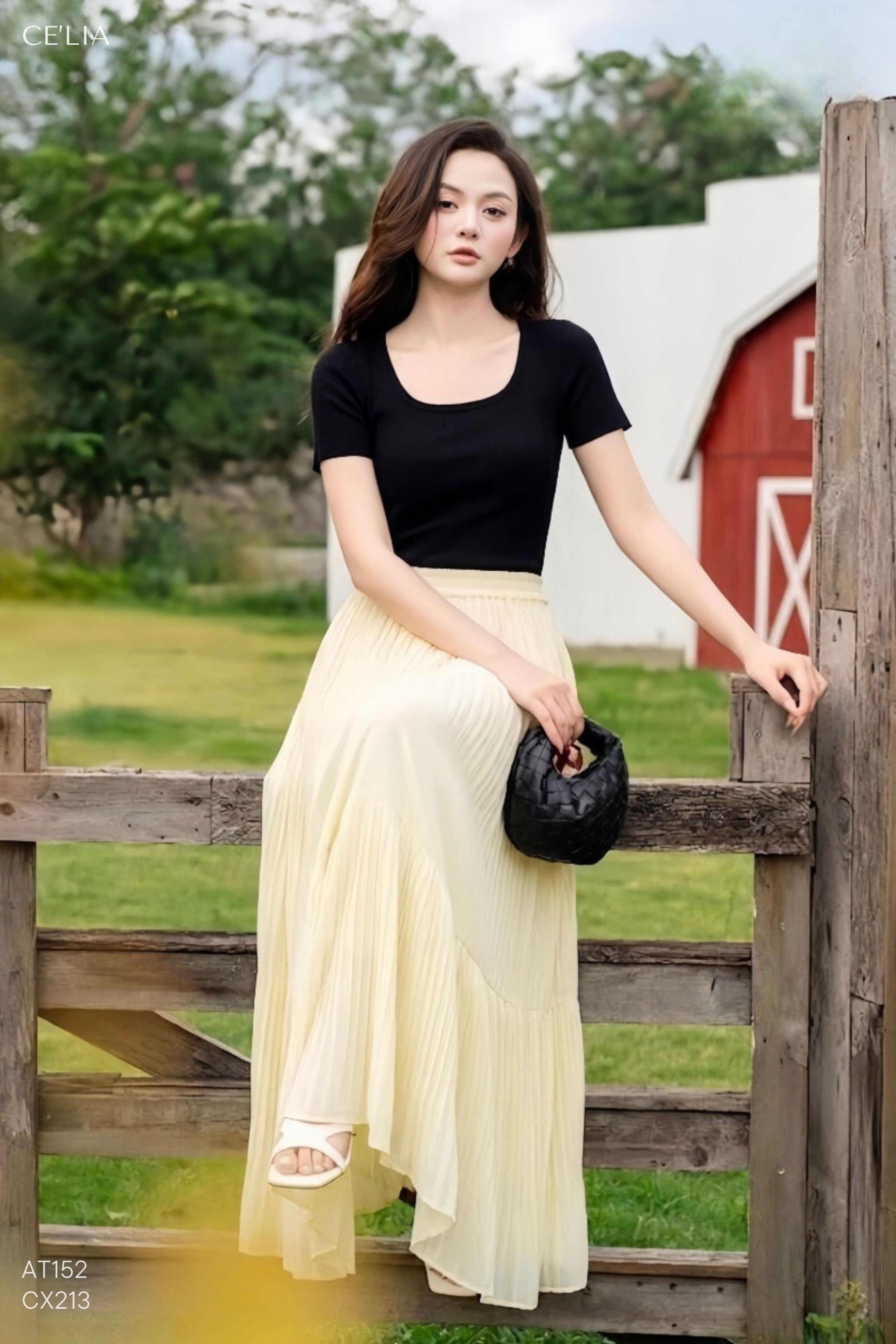 Chân váy maxi voan 3 tầng 259