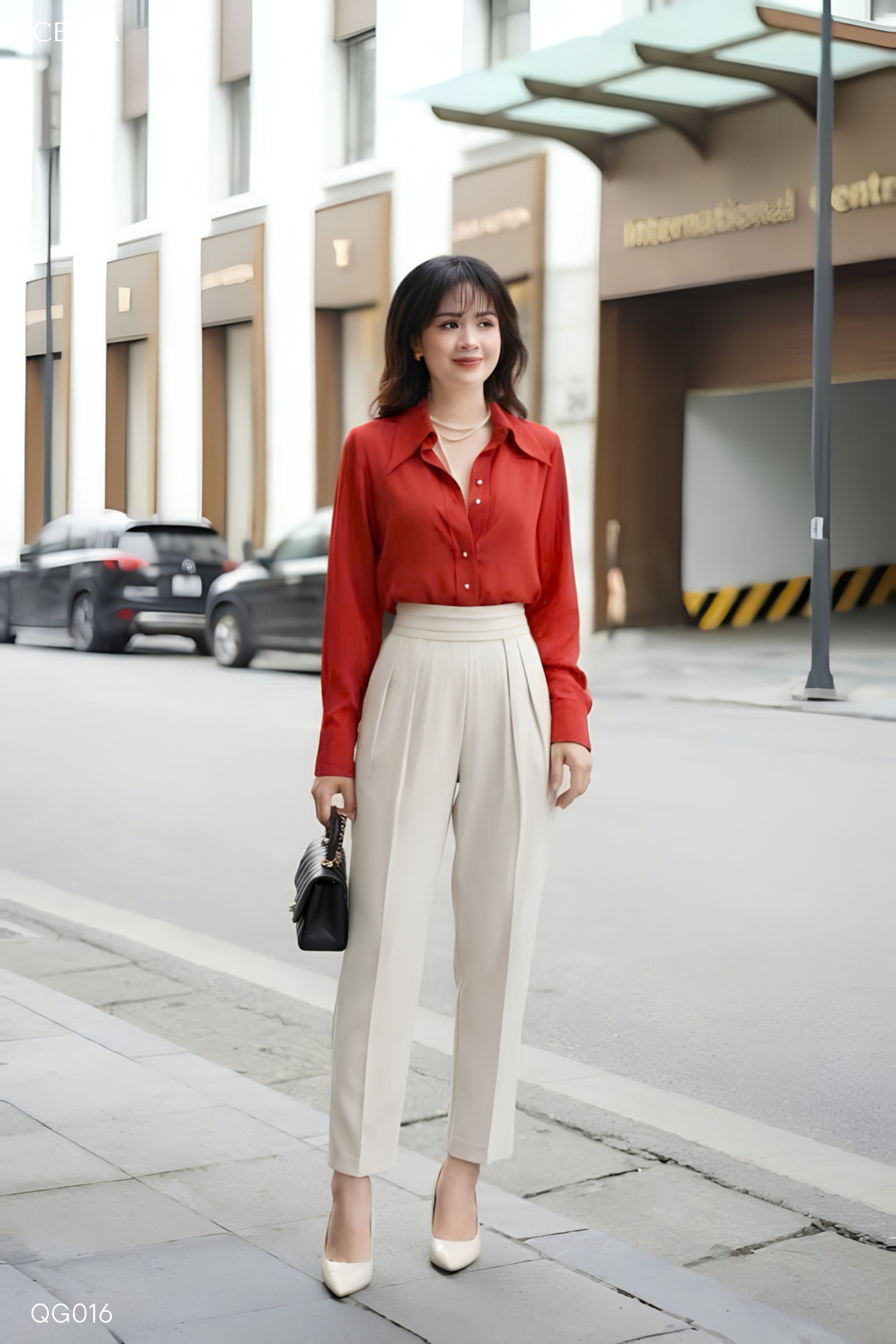 Quần baggy cạp xếp ly