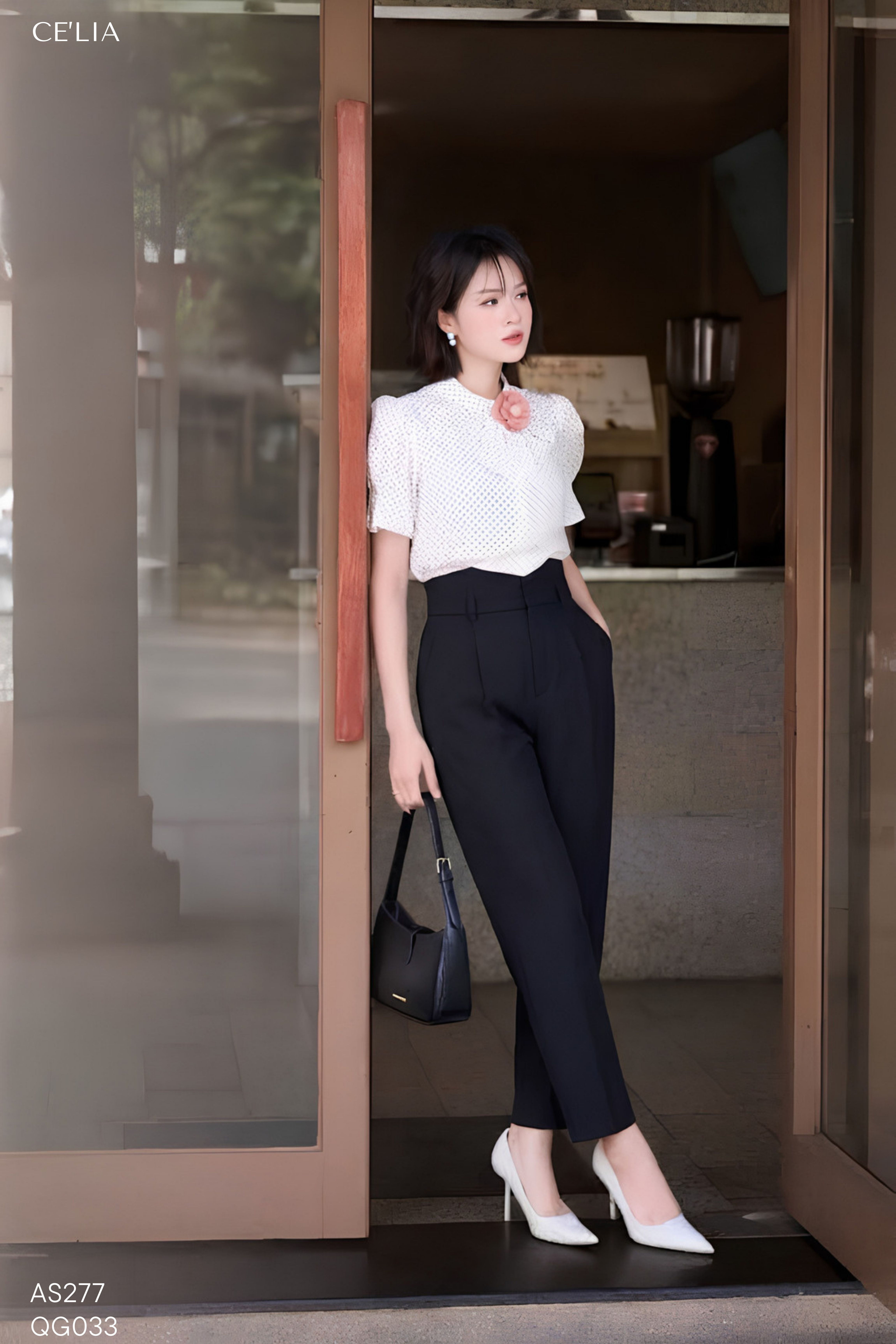 Quần baggy lé cạp