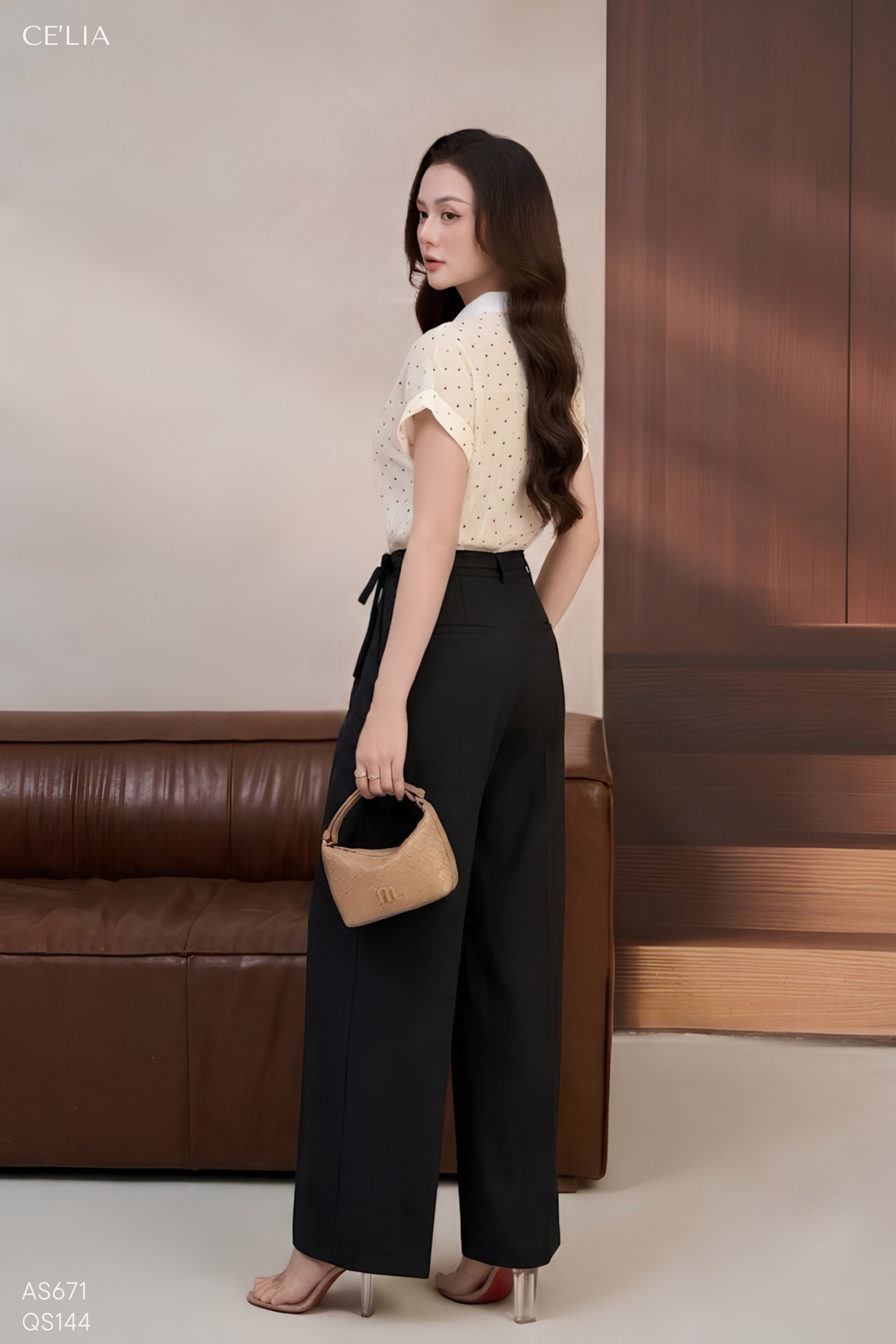 Quần suông dây đai Q226b