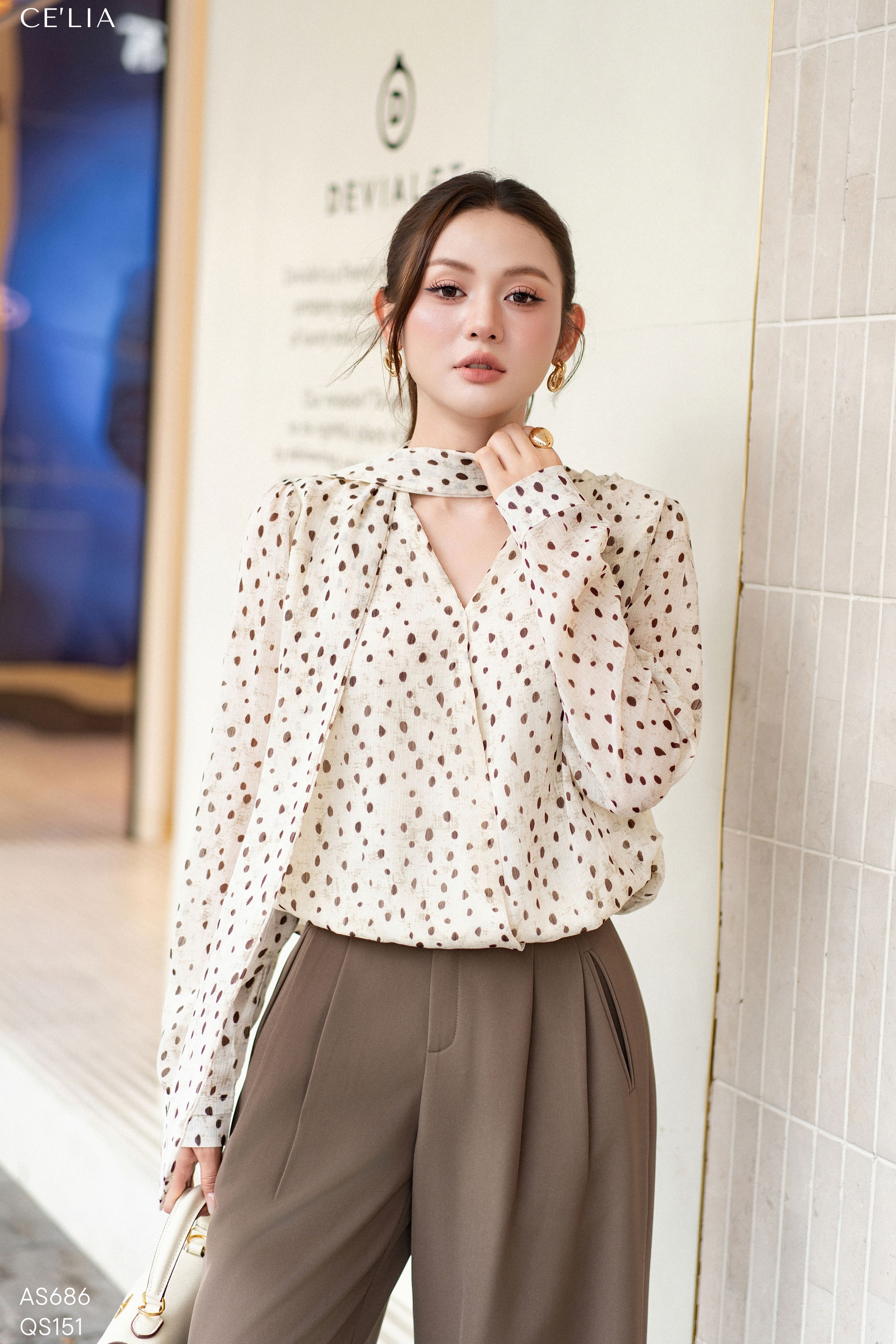 SM chấm bi nơ cổ 59229