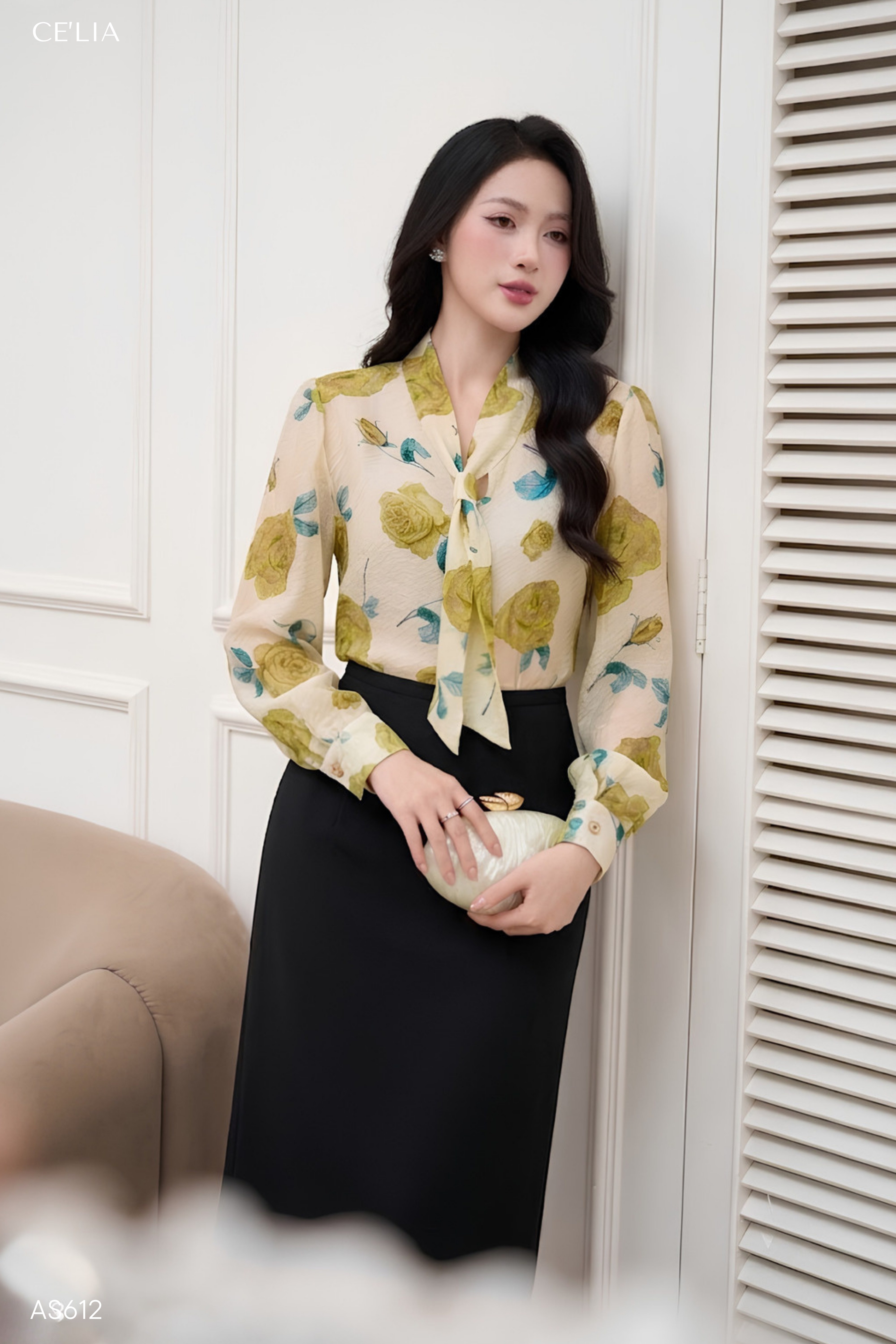 SM tơ họa tiết cổ nơ