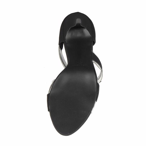 Giày Sandal 9cm quai ngang gót nhọn SD09011