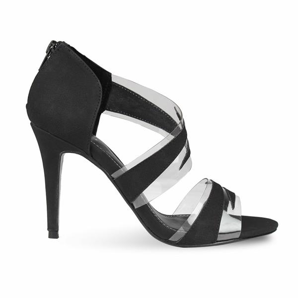 Giày Sandal 9cm quai ngang gót nhọn SD09011