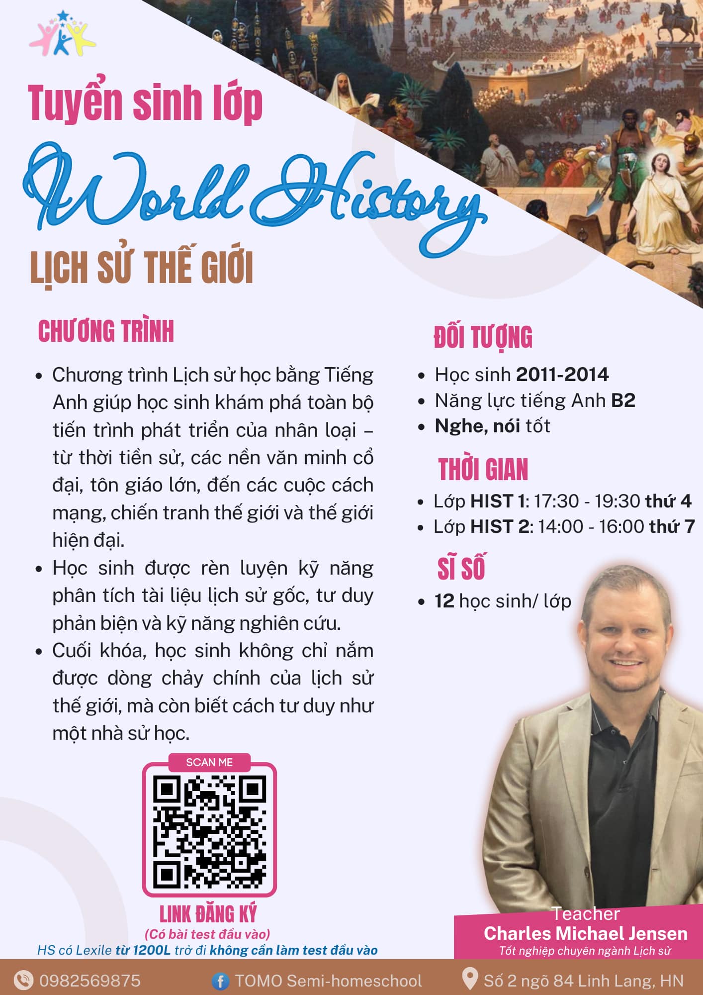 Tuyển sinh lớp TOMO -  HIST 1: 