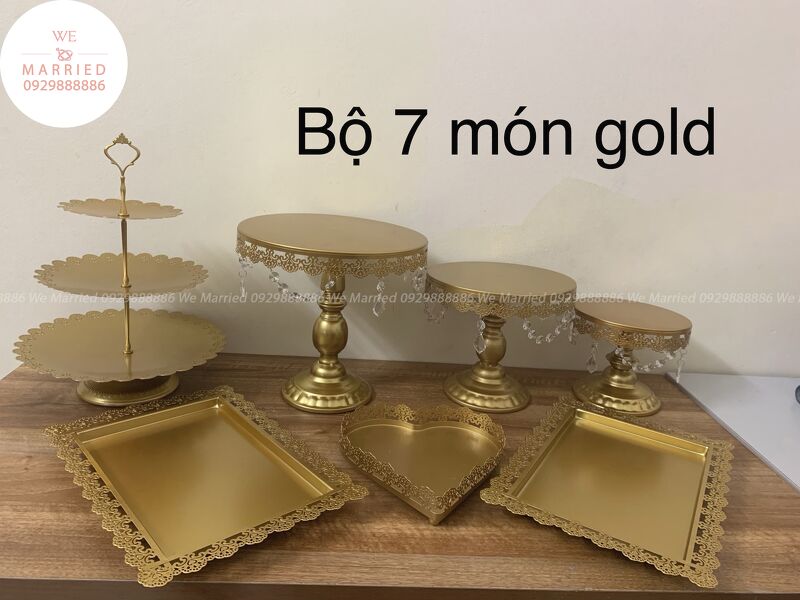 Bộ Khay Bánh 7 Món Gold