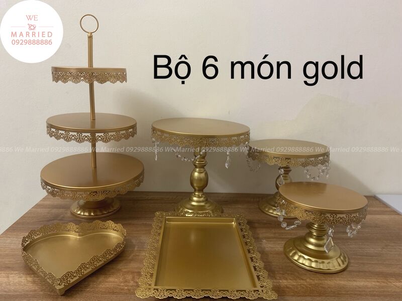 Bộ Khay Bánh 6 Món Gold