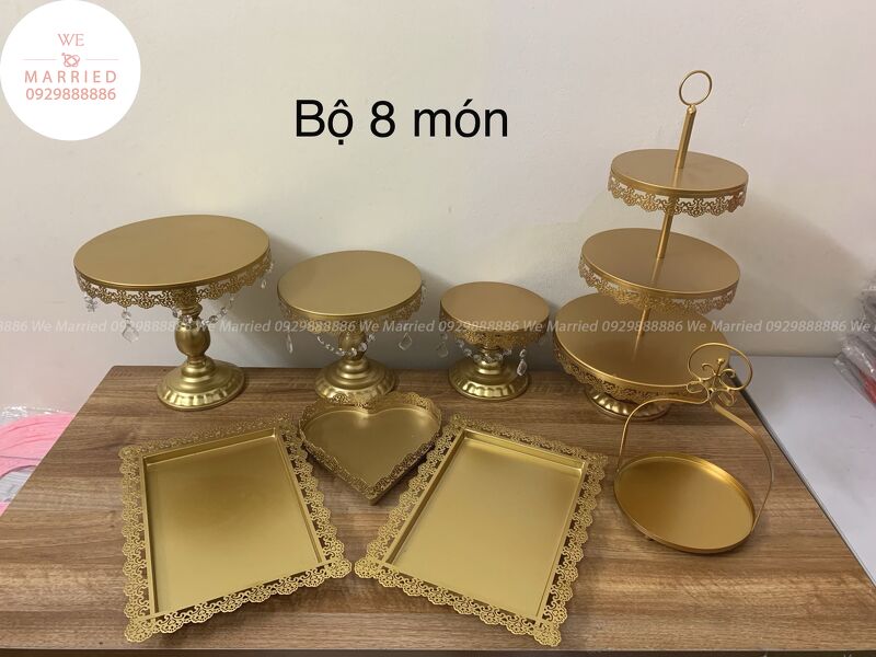 Bộ Khay Bánh 8 Món Gold