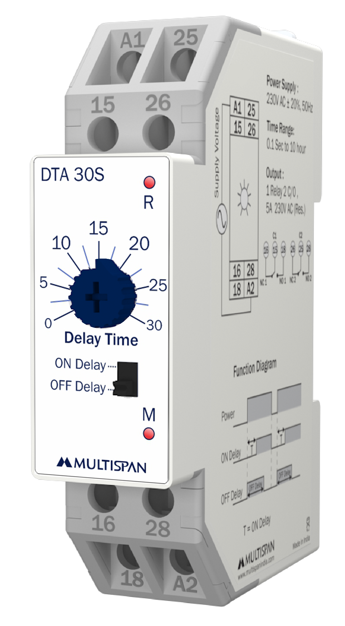 Rơ le thời gian On/Off Delay, mã DTA-30S