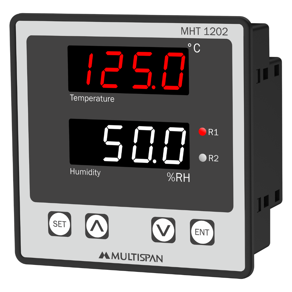 Bộ điều khiển nhiệt độ và độ ẩm MHT-1202 MULTISPAN (Cảm biến độ ẩm RH-100 đi kèm)