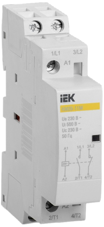 Modular Contactor dòng KM, 20 - 63A, 2 - 4 cực, 2 - 4 NO NC, AC - DC coil, IEK