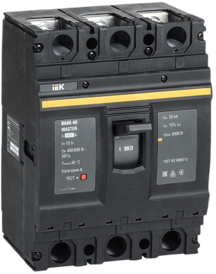 Aptotmat khối (MCCB) 16 - 800A, 3P, dòng cắt 25 - 35 kA, VA88 MASTER IEK
