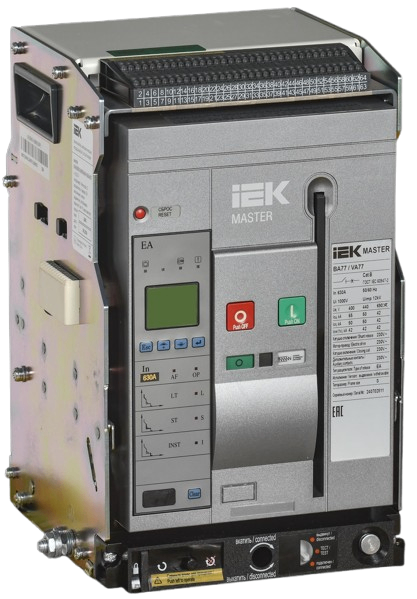Máy cắt không khí MASTER ACB withdrawable IEK loại ngăn kéo, 630 - 4000A, 3P, dòng cắt 65 85 100kA