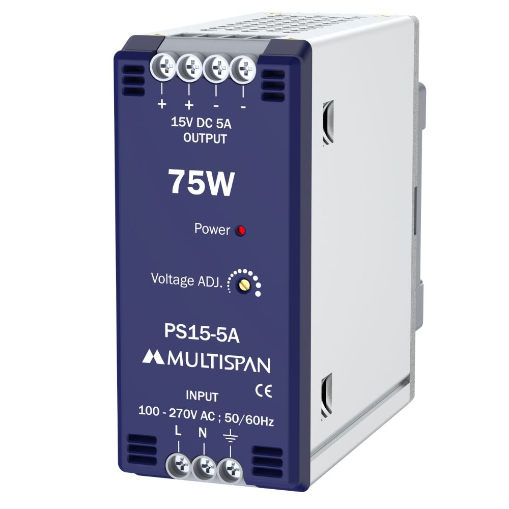 Bộ chuyển đổi nguồn điện (Power Supply) PS15-5A MULTISPAN (75W, 15VDC, 5A) 