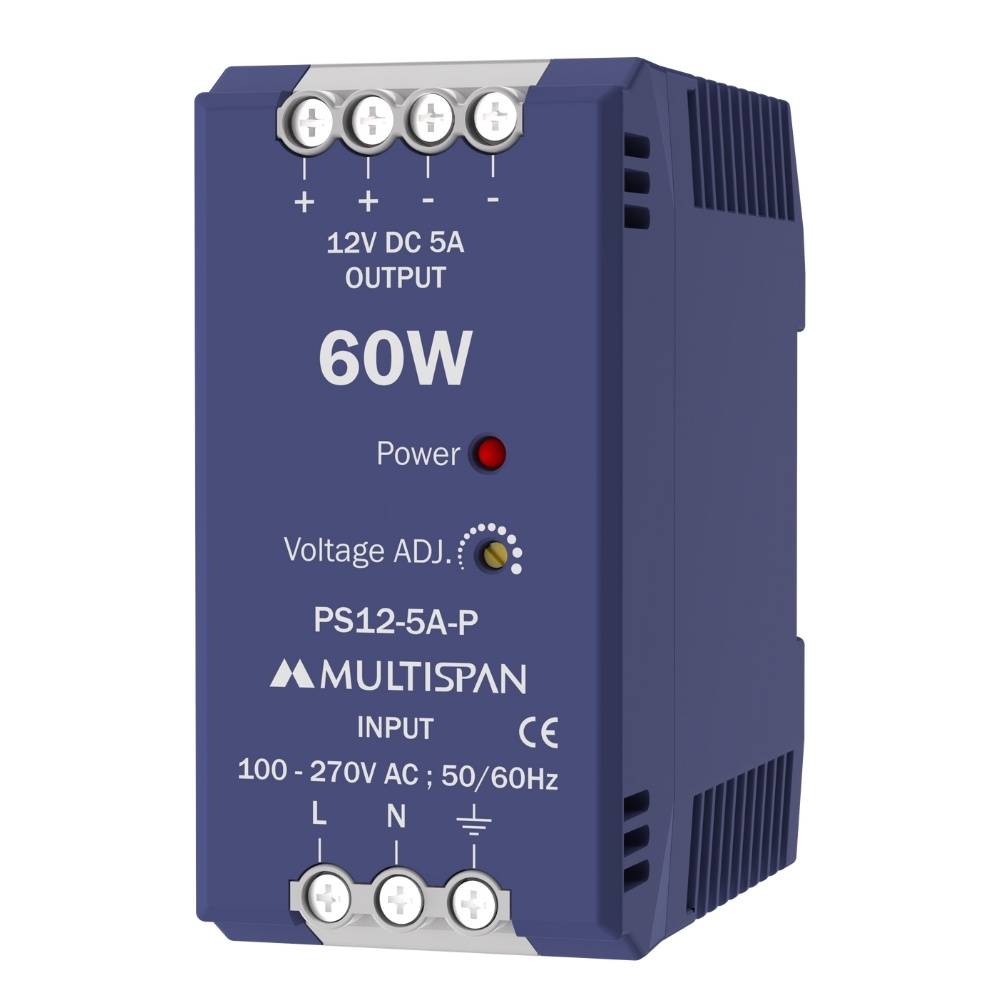 Bộ chuyển đổi nguồn điện (Power Supply) PS12-5A MULTISPAN (60W, 12 VDC, 5A)