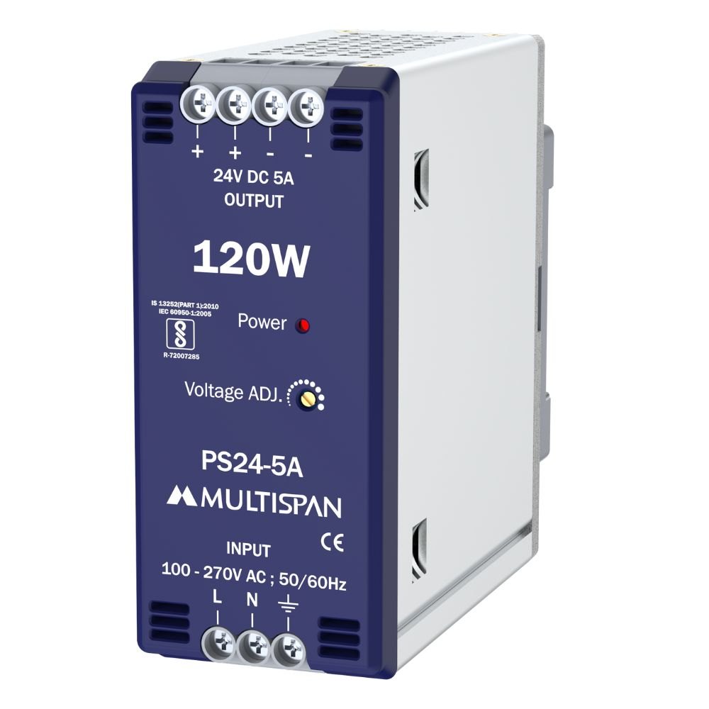 Bộ chuyển đổi nguồn điện (Power Supply) PS24-5A MULTISPAN (120W, 24VDC, 5A) 