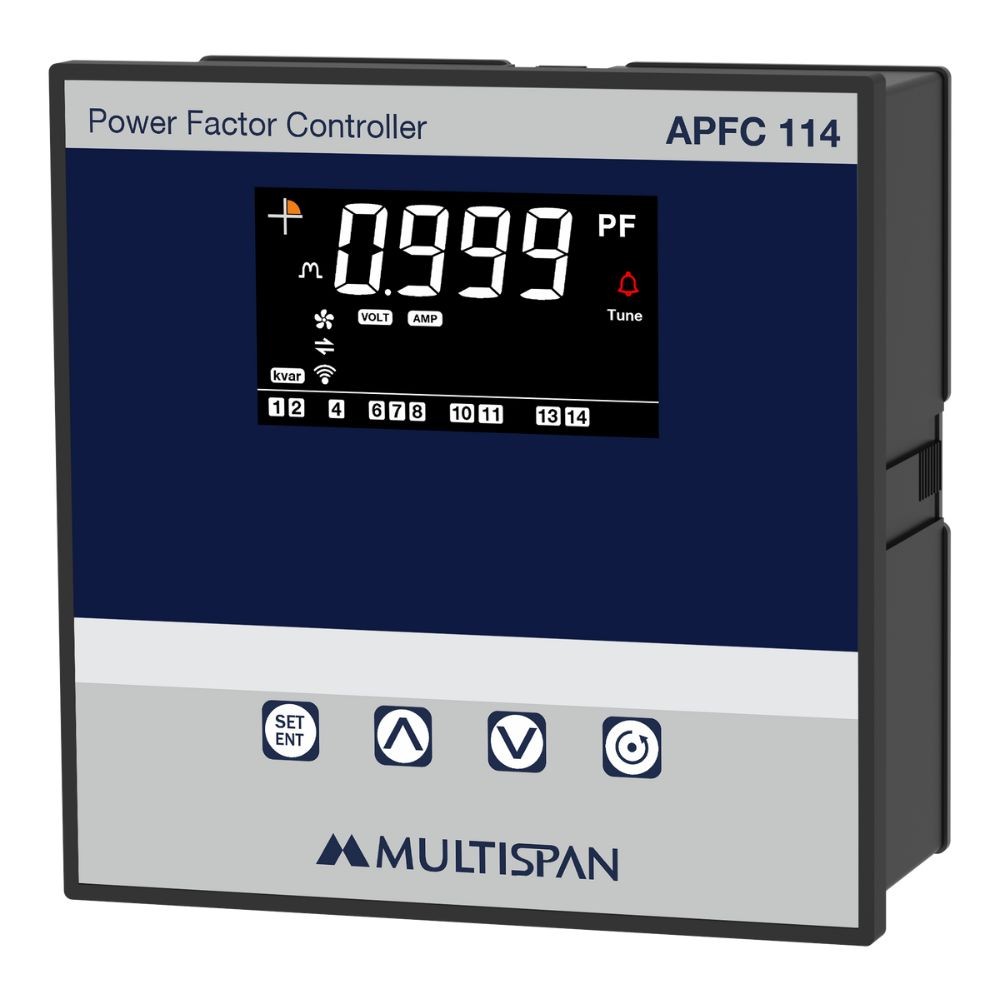 Bộ điều khiển tụ bù 14 cấp APFC-114 MULTISPAN (144x144 mm Power Factor Controller)