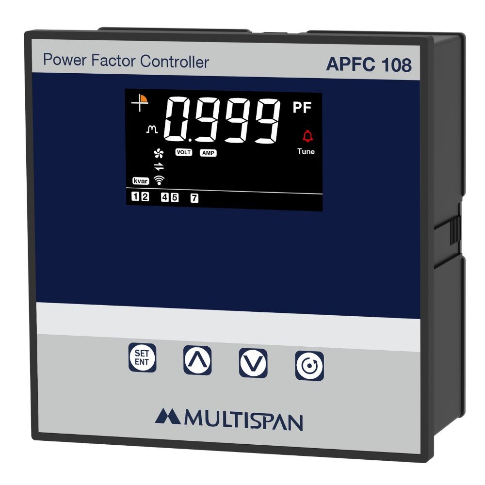 Bộ điều khiển tụ bù 8 cấp APFC-108 MULTISPAN (144x144 mm Power Factor Controller)