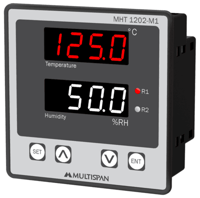 Bộ điều khiển nhiệt độ và độ ẩm MHT-1202-M1 MULTISPAN (RS485 Modbus RTU, Cảm biến độ ẩm RH-100 đi kèm)