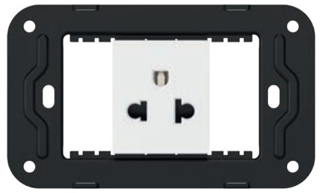 Hạt ổ cắm 1/2, 1 hạt 3 chấu LE-R10 chuẩn Mỹ dòng LETO IEK