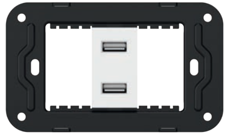Hạt ổ cắm sạc USB type A 1/3 LE-U21 2 cổng 5V 2.1A dòng LETO IEK