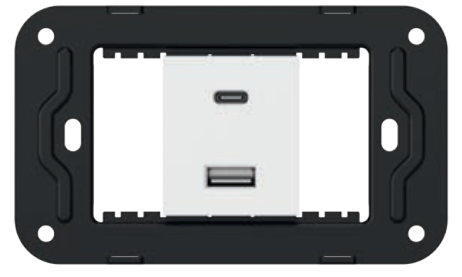 Hạt ổ cắm sạc type C, USB 1/2 LE-U22 18W dòng LETO IEK