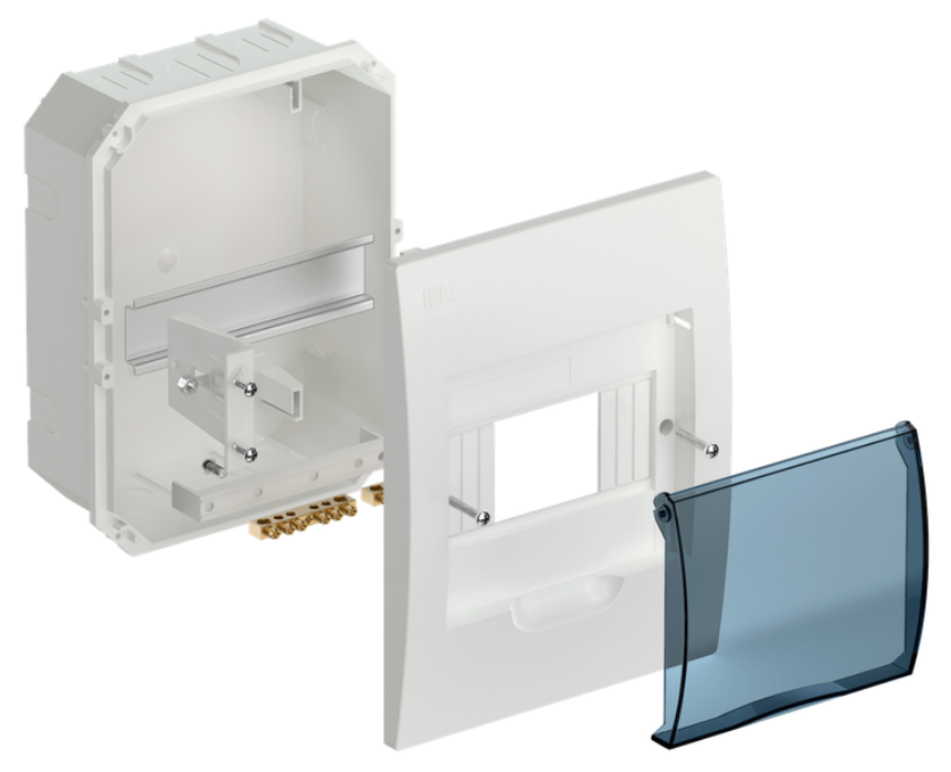 Tủ điện nhựa âm tường 6 mô-đun IEK mã MKP12-V-06-06-41-FCN