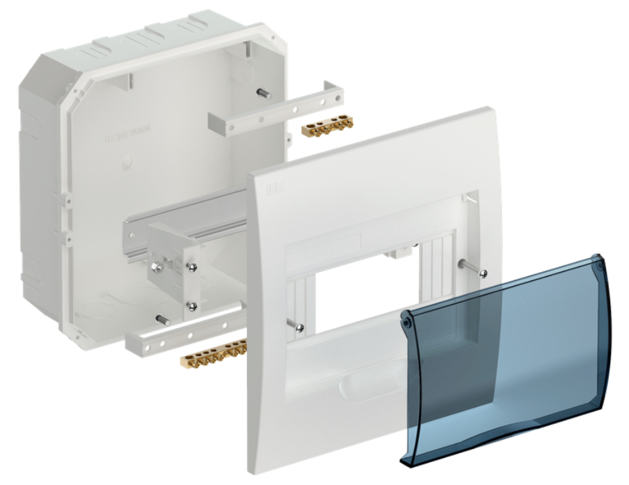 Tủ điện nhựa âm tường 8 mô-đun IEK mã MKP12-V-08-08-41-FCN